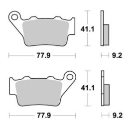 REAR BRAKE PADS BRAKING 00-09