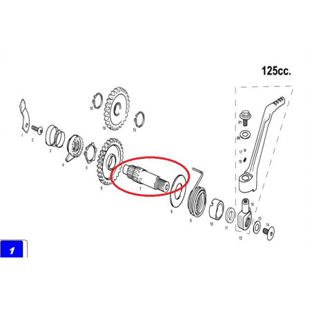 START AXLE GASGAS 125