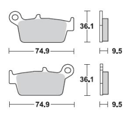 Pastiglie Posteriori Braking  CM44  00/09