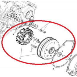 KIT STATOR & MAGNETIC WHEEL 2T 14-17